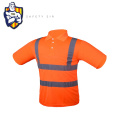 Polyester /cotton high visibility safety reflective polo t-shirt